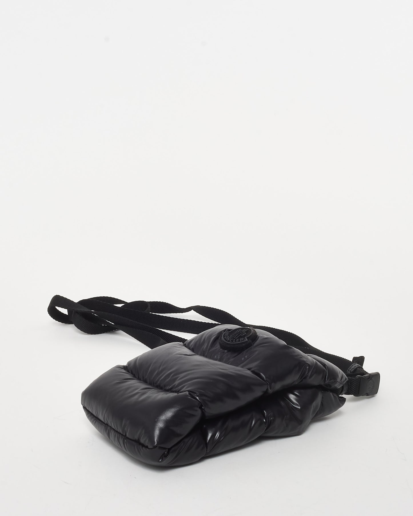 Moncler Black Down Puffer Logo Crossbody Phone Case