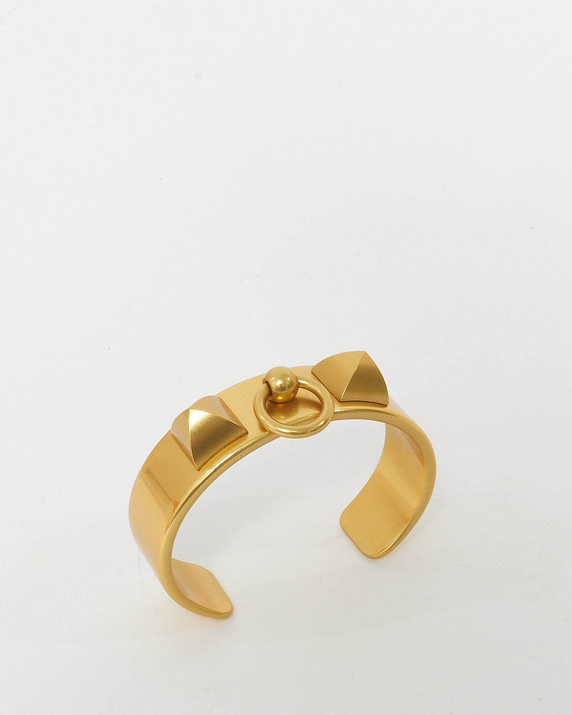 Hermès Gold Medor Aluminium Sunset Bangle Bracelet - T2