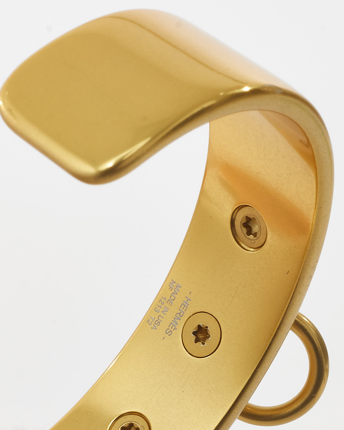 Hermès Gold Medor Aluminium Sunset Bangle Bracelet - T2