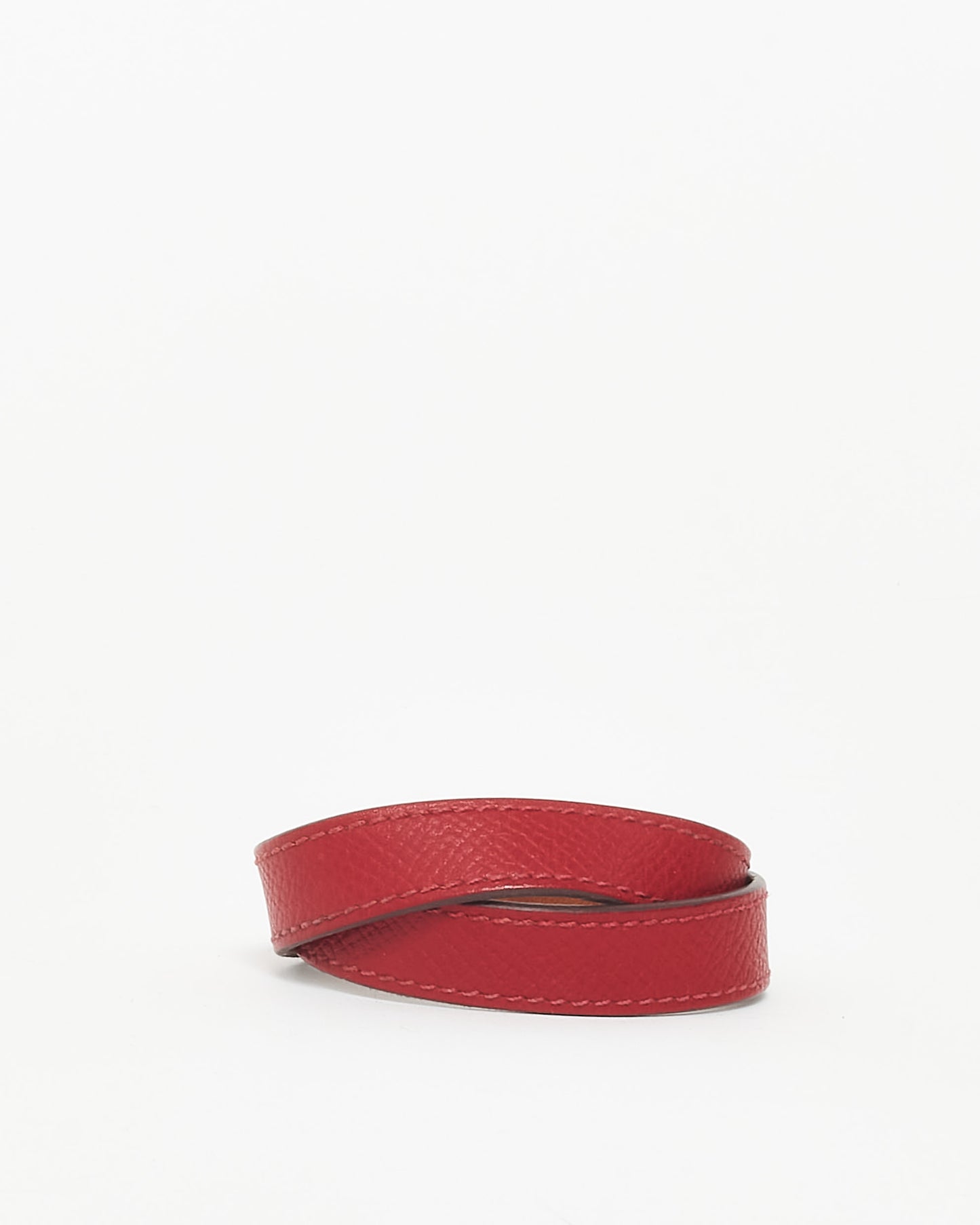 Hermès Red Leather Kelly Double Tour Bracelet - S