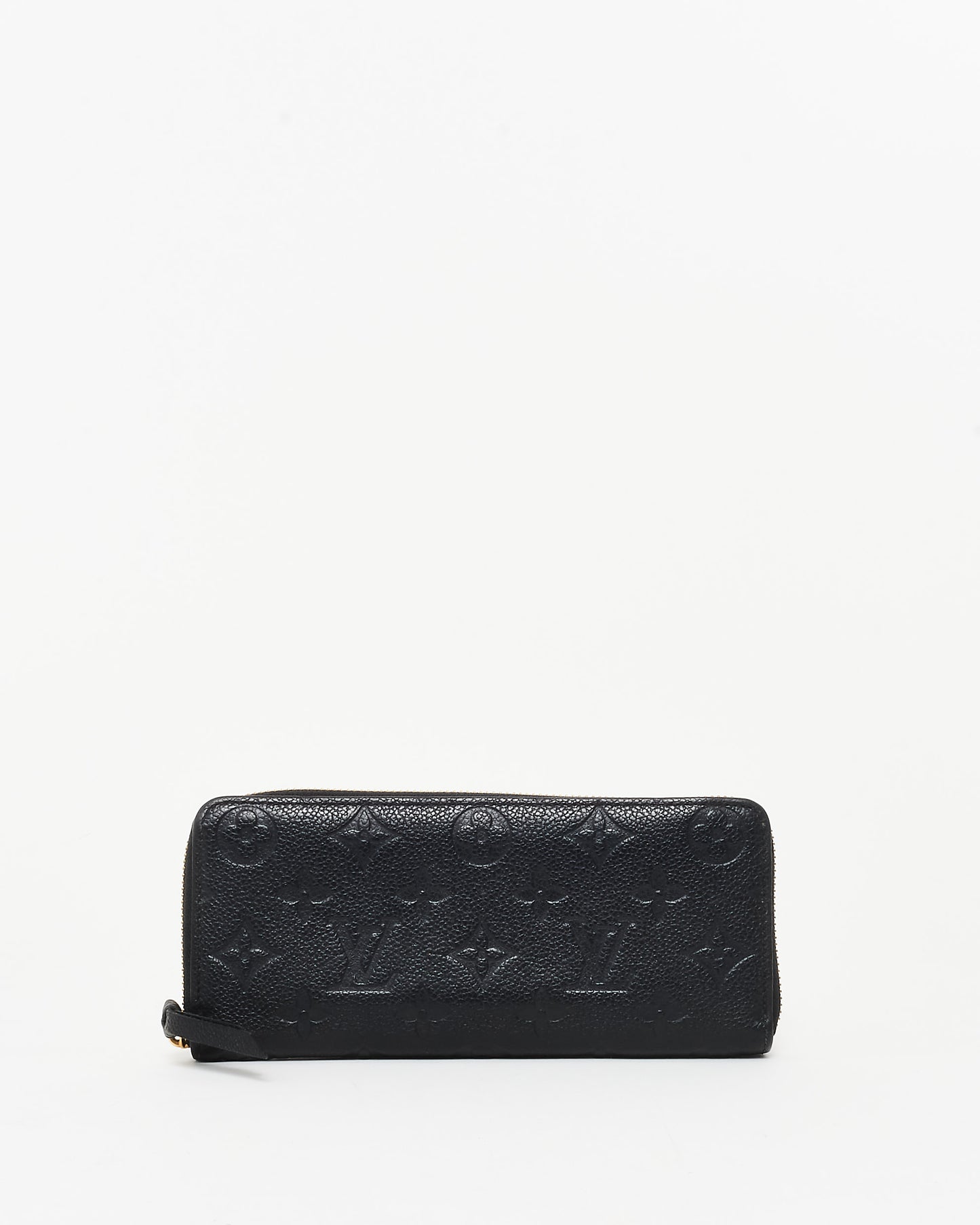 Louis Vuitton Black Monogram Empreinte Leather Clémence Zippy Wallet