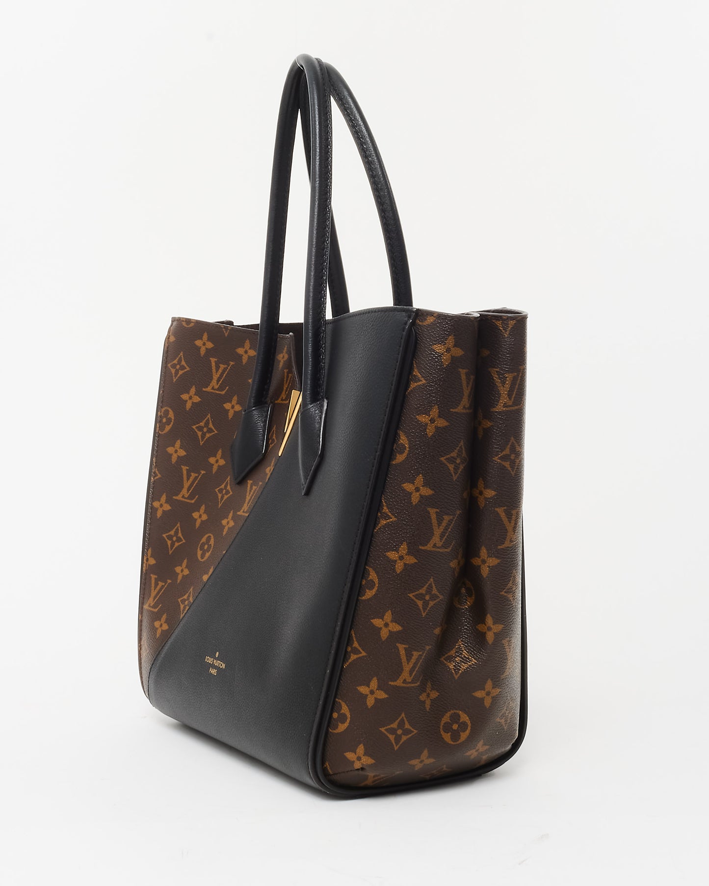 Louis Vuitton Black Leather and Monogram Coated Canvas Kimono Tote Bag