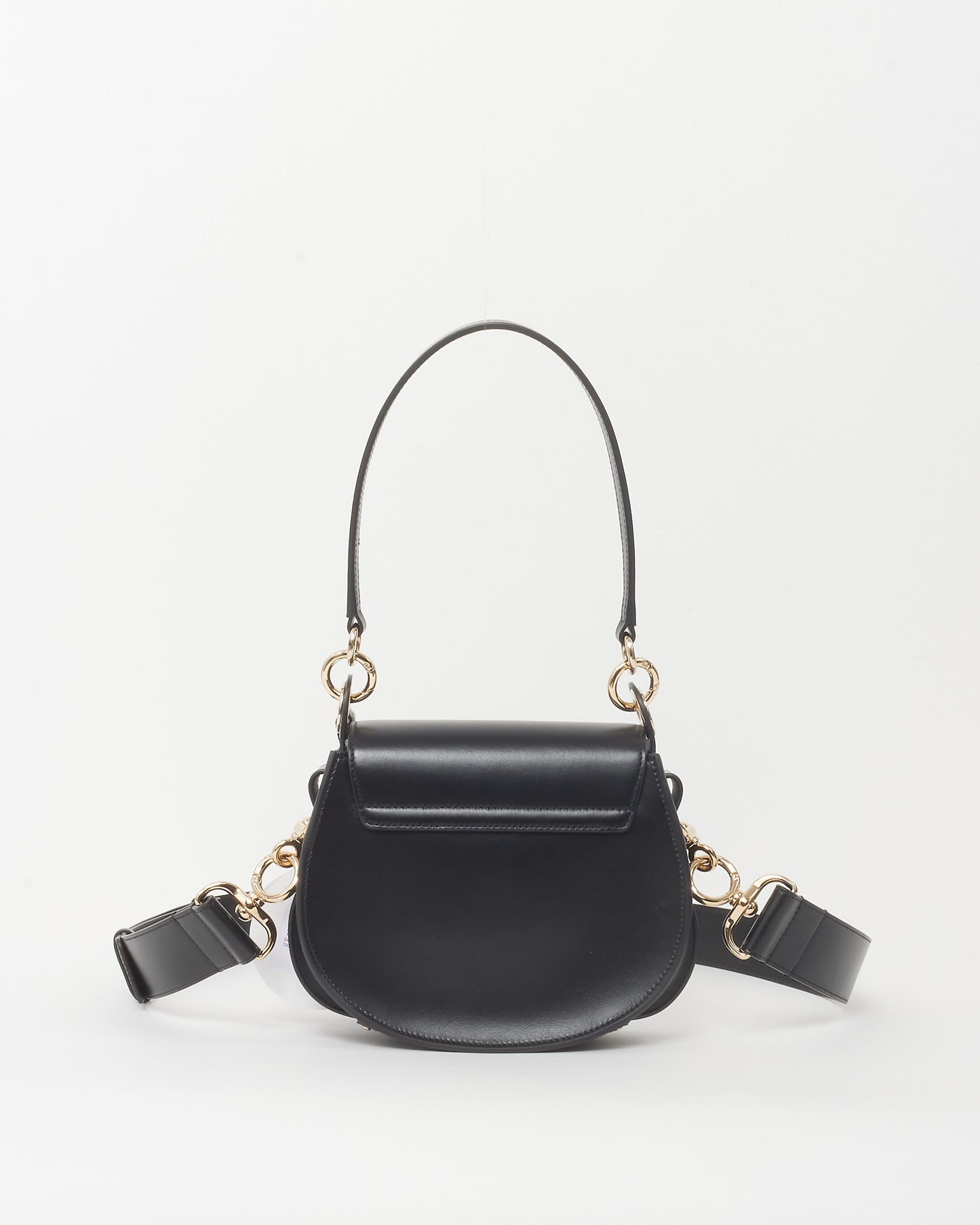 Chloé Black Leather Small Tess Bag with Strap