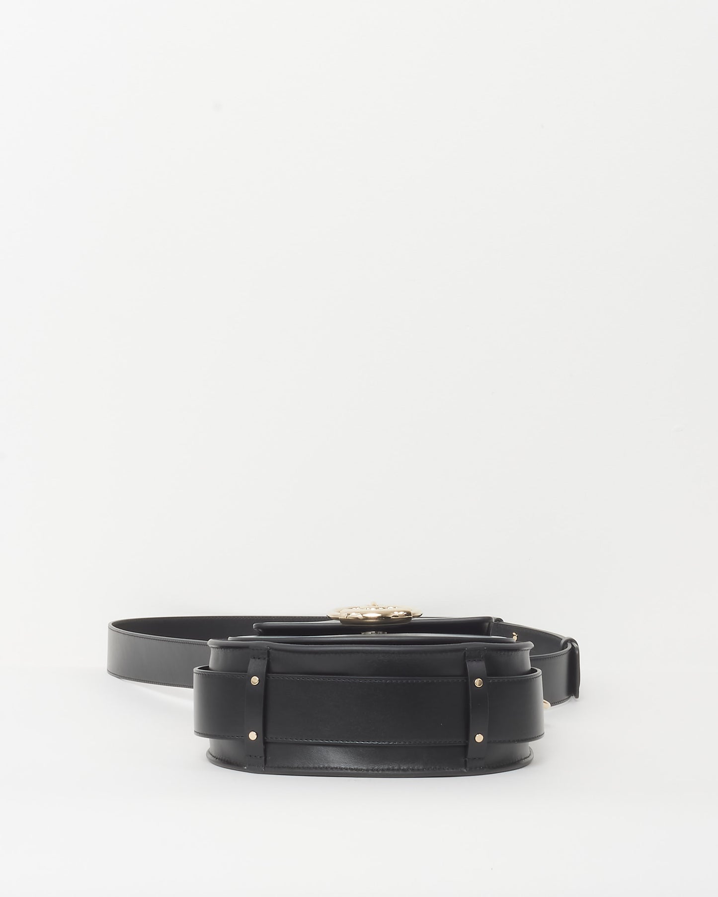 Chloé Black Leather Small Tess Bag with Strap