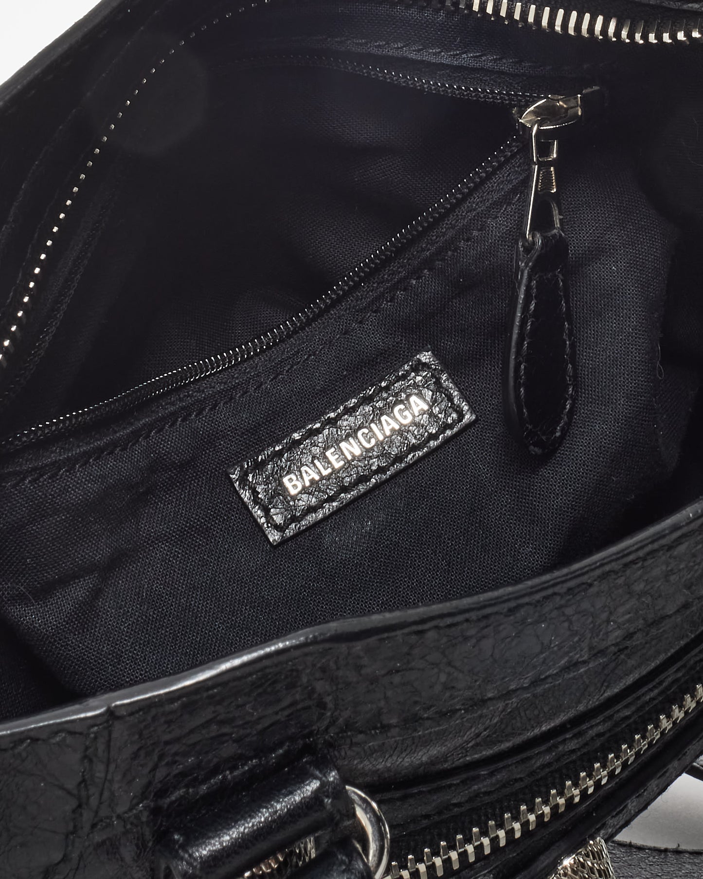 Balenciaga Black Leather Giant SHW Mini City Bag