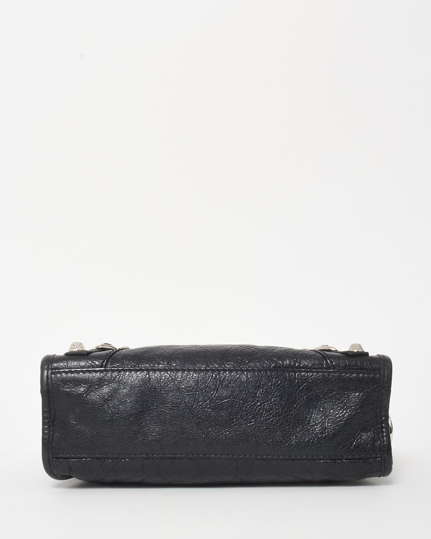 Balenciaga Black Leather Giant SHW Mini City Bag