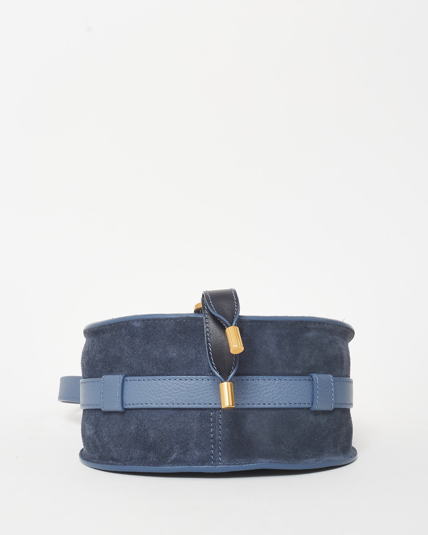 Chloé Navy Blue Suede Small Marcie Crossbody Bag