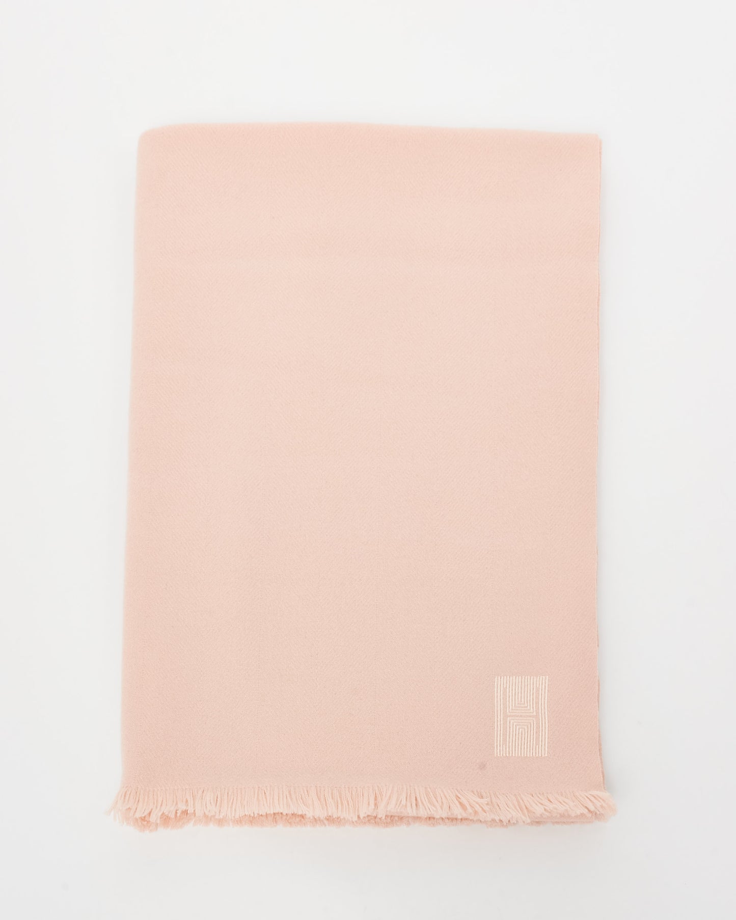 Hermès Rose Cashmere Poudre Soft Stole Scarf