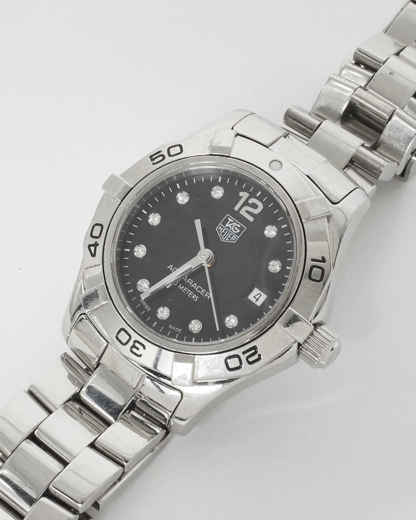 Tag Heuer Aquaracer Black Dial 
Diamond 28MM Watch