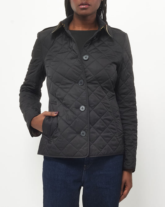 Burberry Black Quilted Padded Nylon Jacket - M