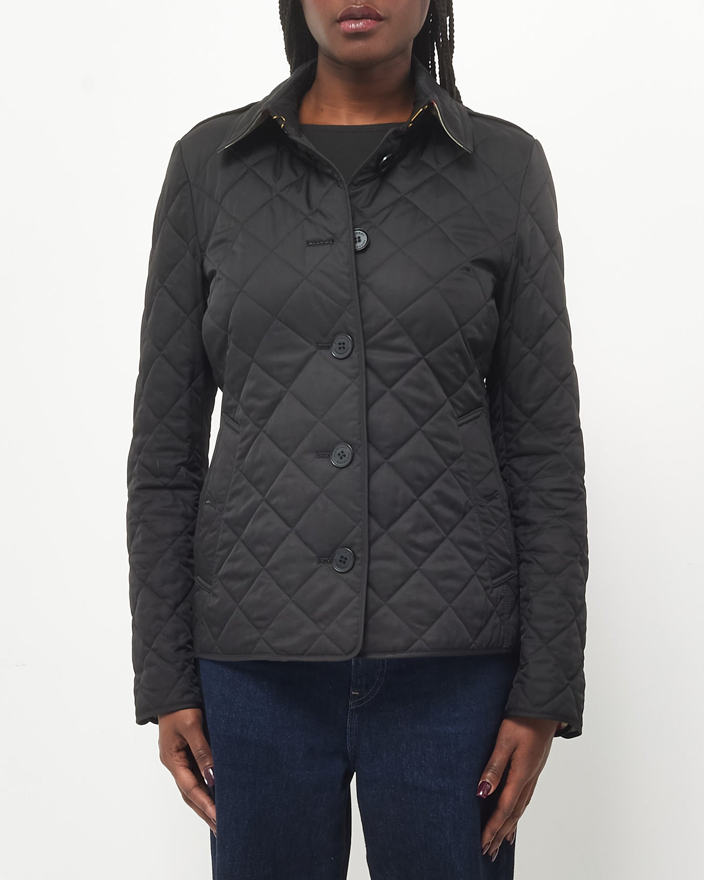 Burberry Black Quilted Padded Nylon Jacket - M