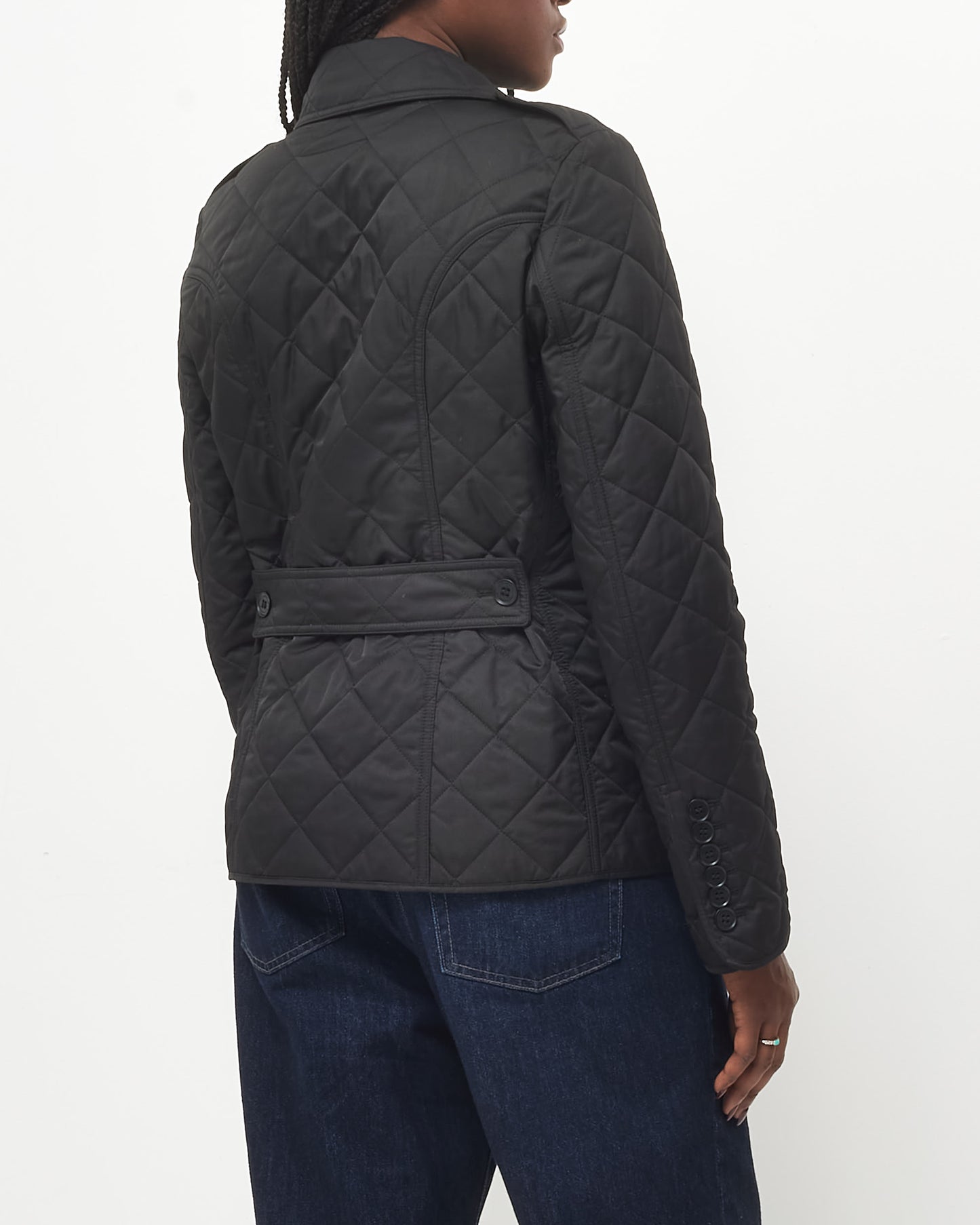 Burberry Black Quilted Padded Nylon Jacket - M