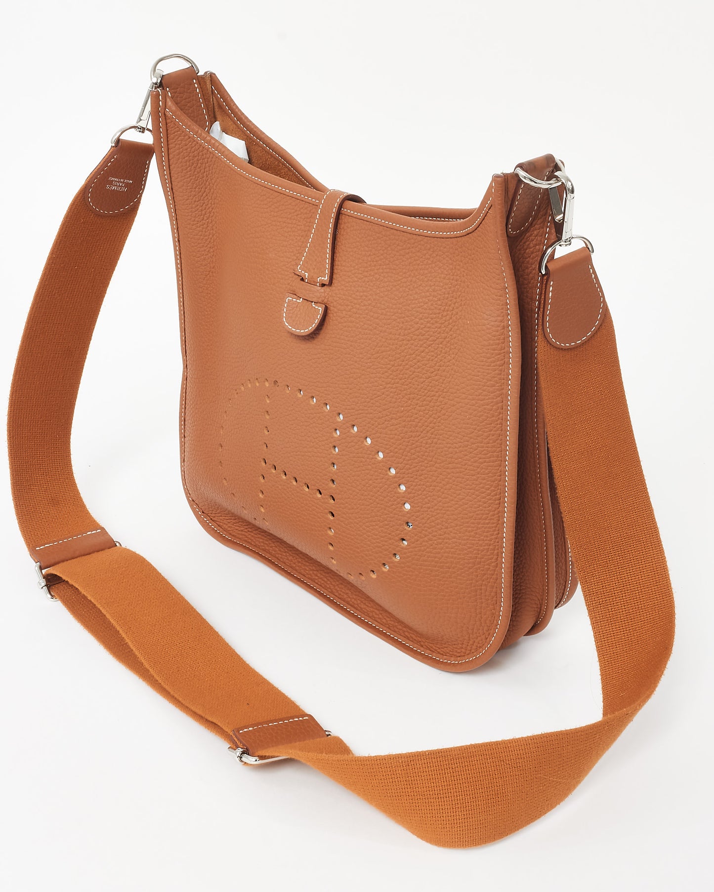 Hermès Gold Leather Evelyne III GM Crossbody Bag