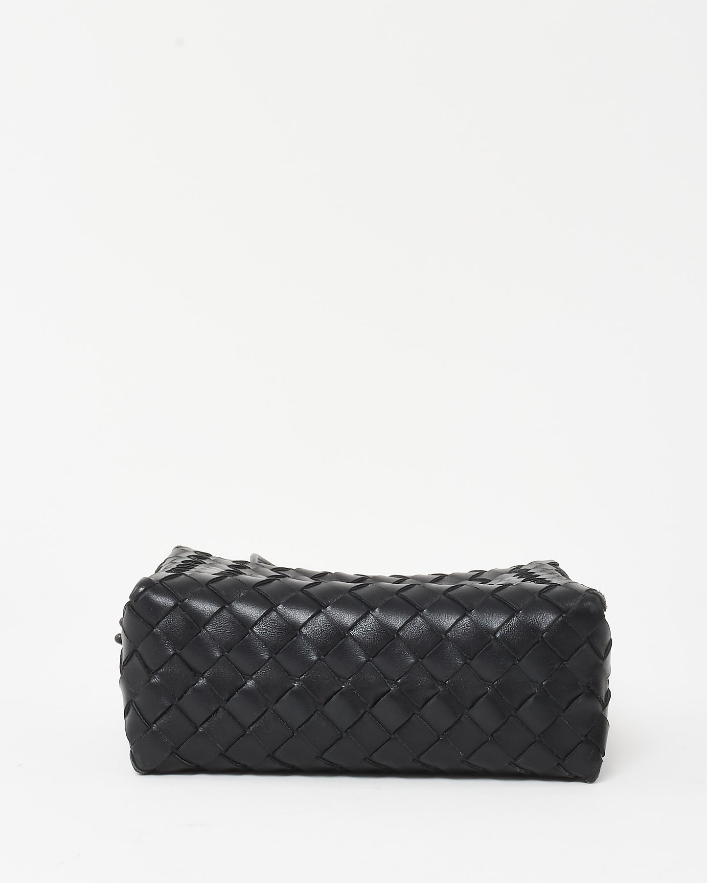 Bottega Veneta Black Intrecciato Leather Small Loop Crossbody Bag