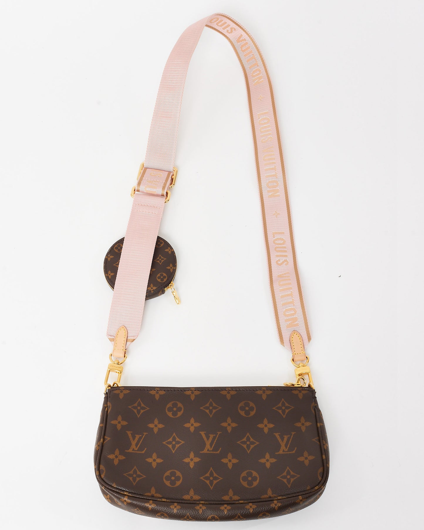 Louis Vuitton Pink Monogram Canvas Multi Pochette Accessoires Crossbody Bag