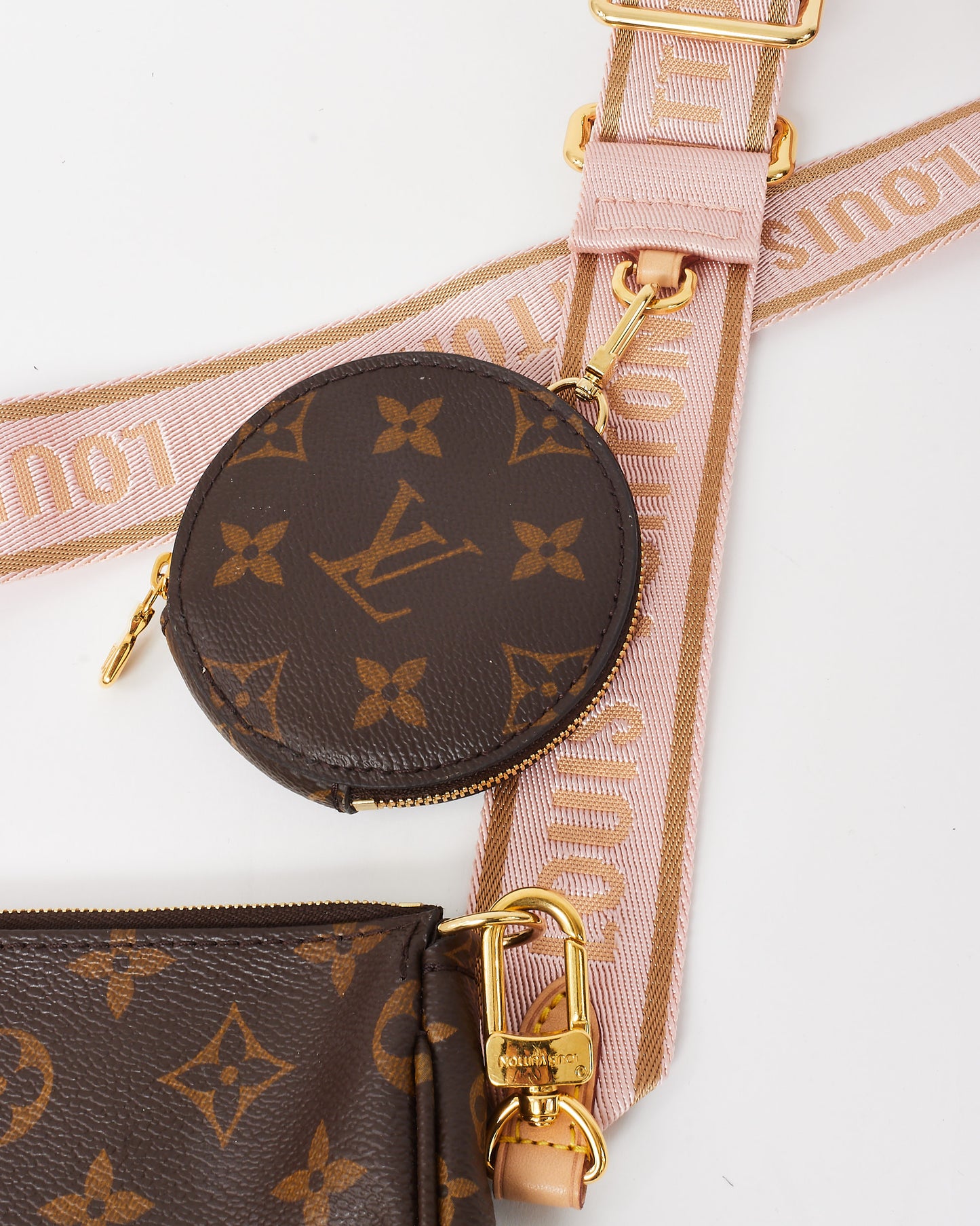 Louis Vuitton Pink Monogram Canvas Multi Pochette Accessoires Crossbody Bag