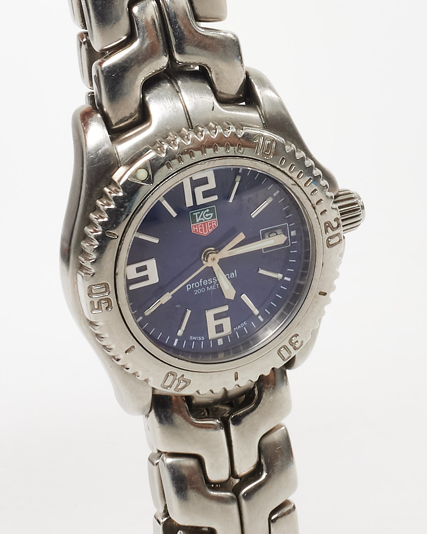 Tag Heuer Blue Dial Premeir 21 mm Stainless Link Steel Watch