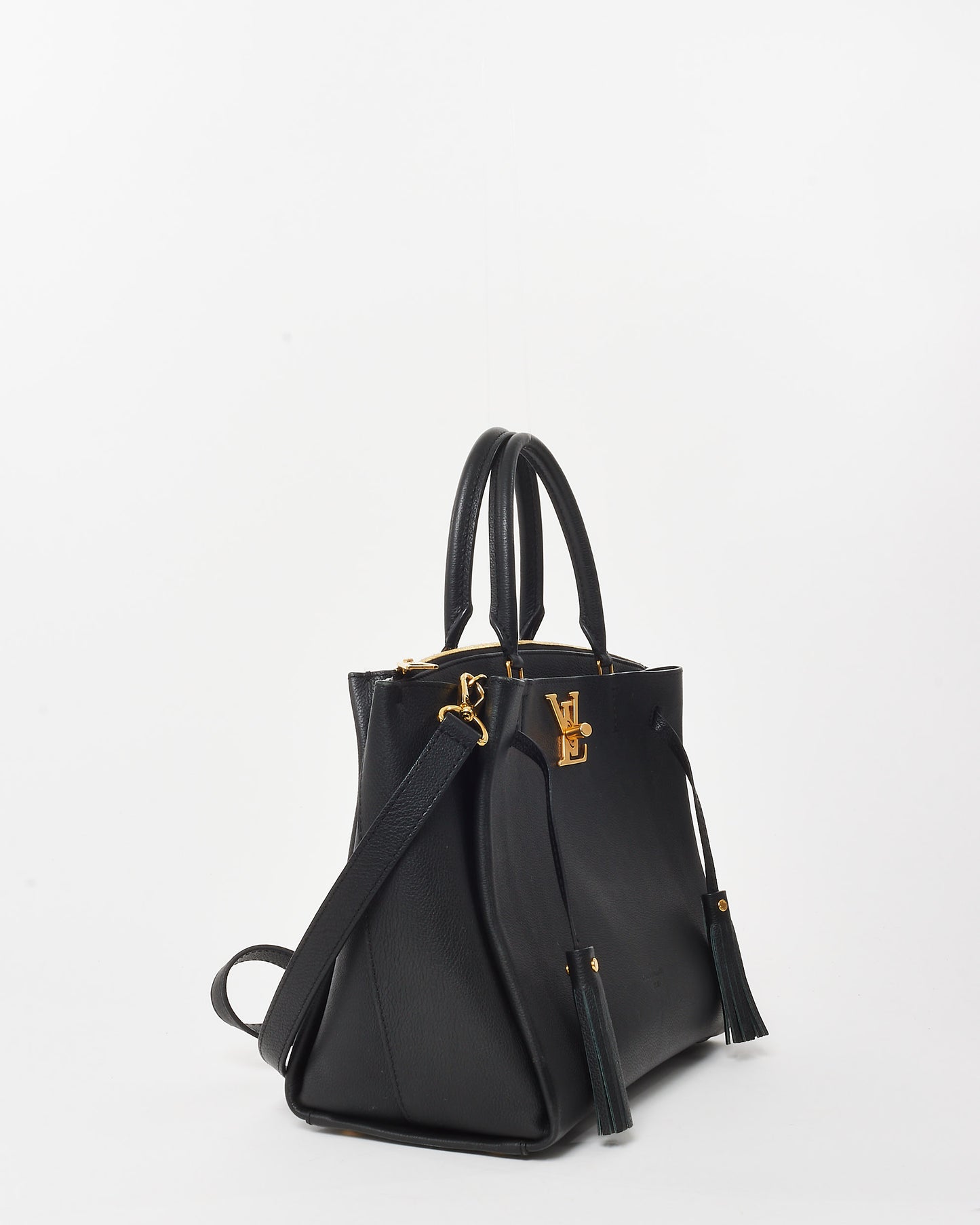 Louis Vuitton Black Leather Lockme Convertible Tote Bag