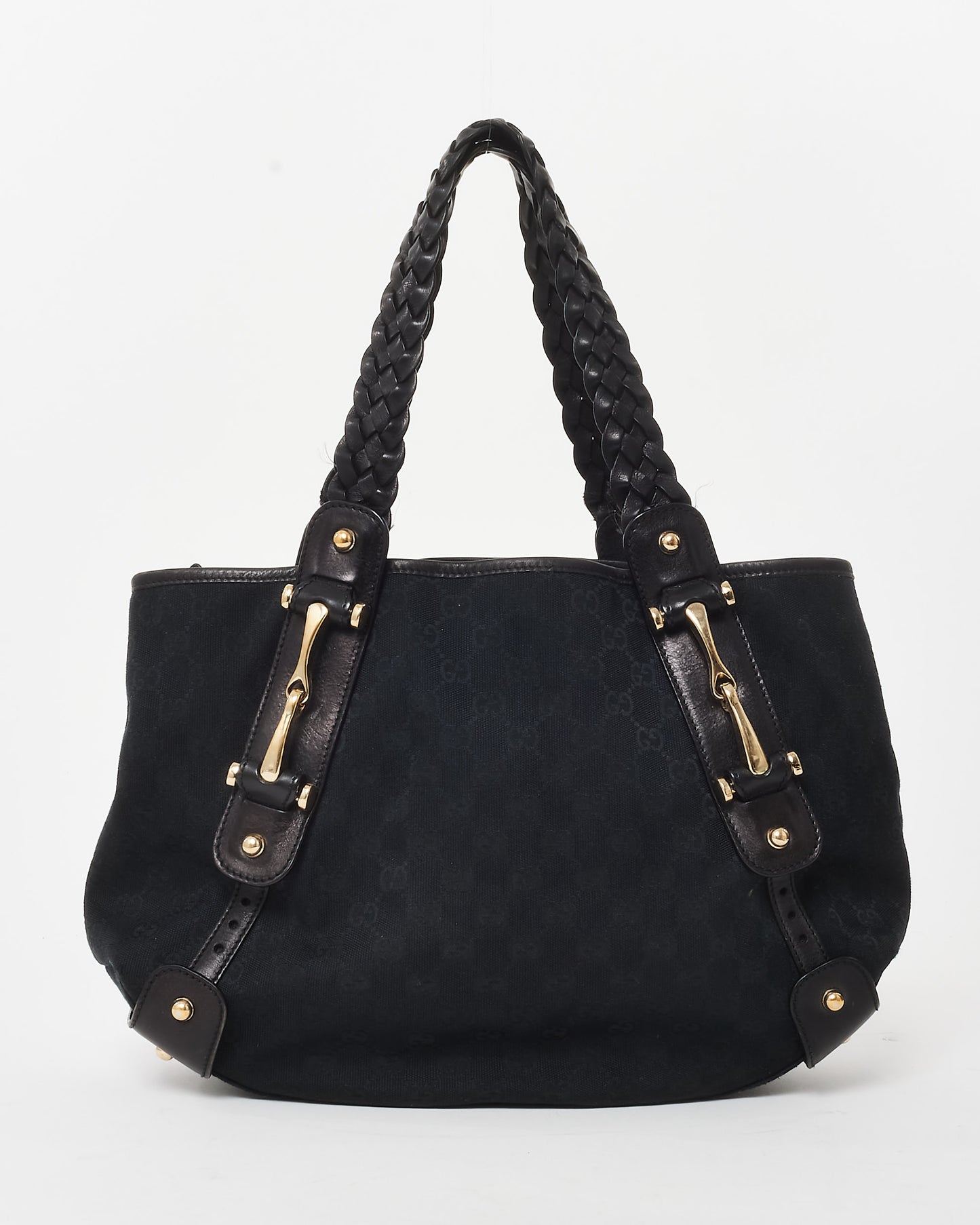 Gucci Black Monogram GG Canvas Pelham Tote Bag