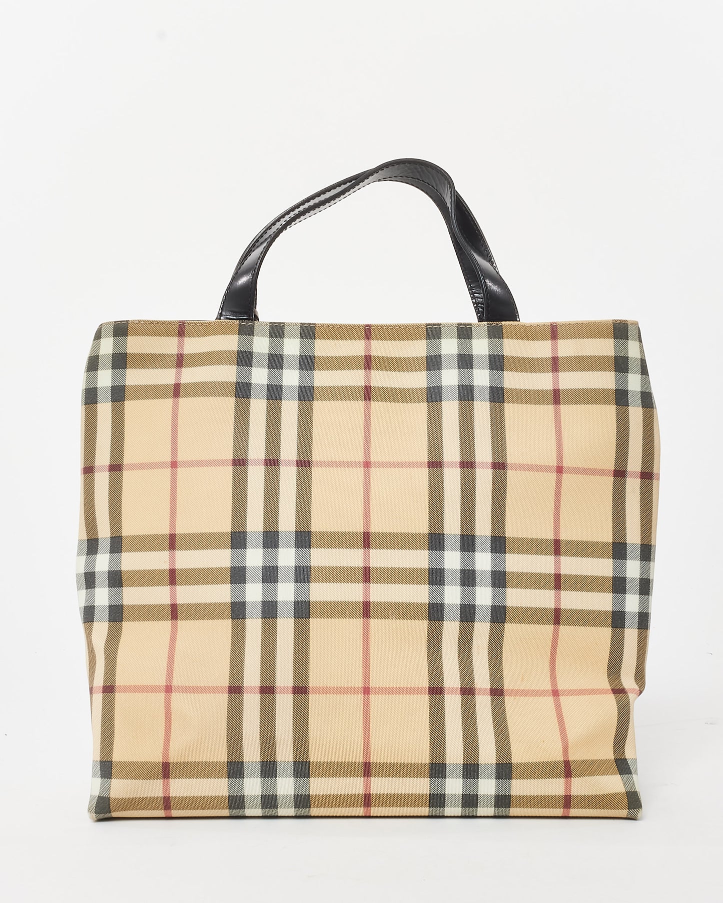 Burberry Beige Nova Check Coated Canvas Tote Bag