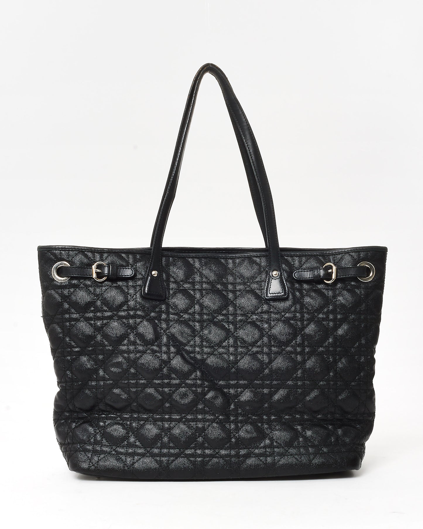 Dior Black Cannage Leather Panarea Tote Bag