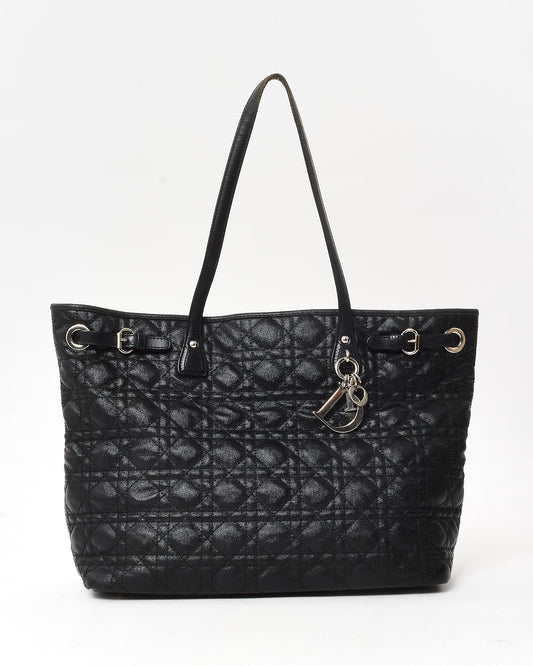 Dior Black Cannage Leather Panarea Tote Bag