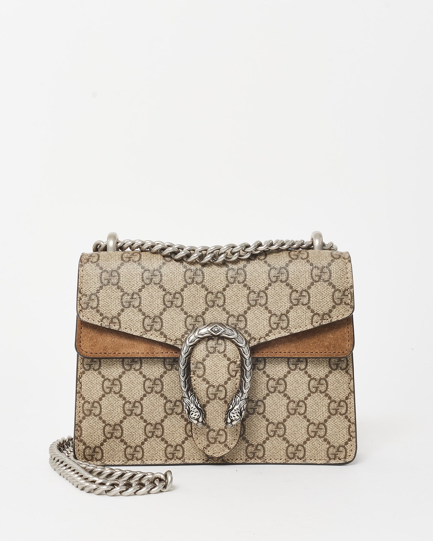 Gucci Beige and Ebony Monogram GG Supreme Canvas Mini Dionysus Shoulder Bag