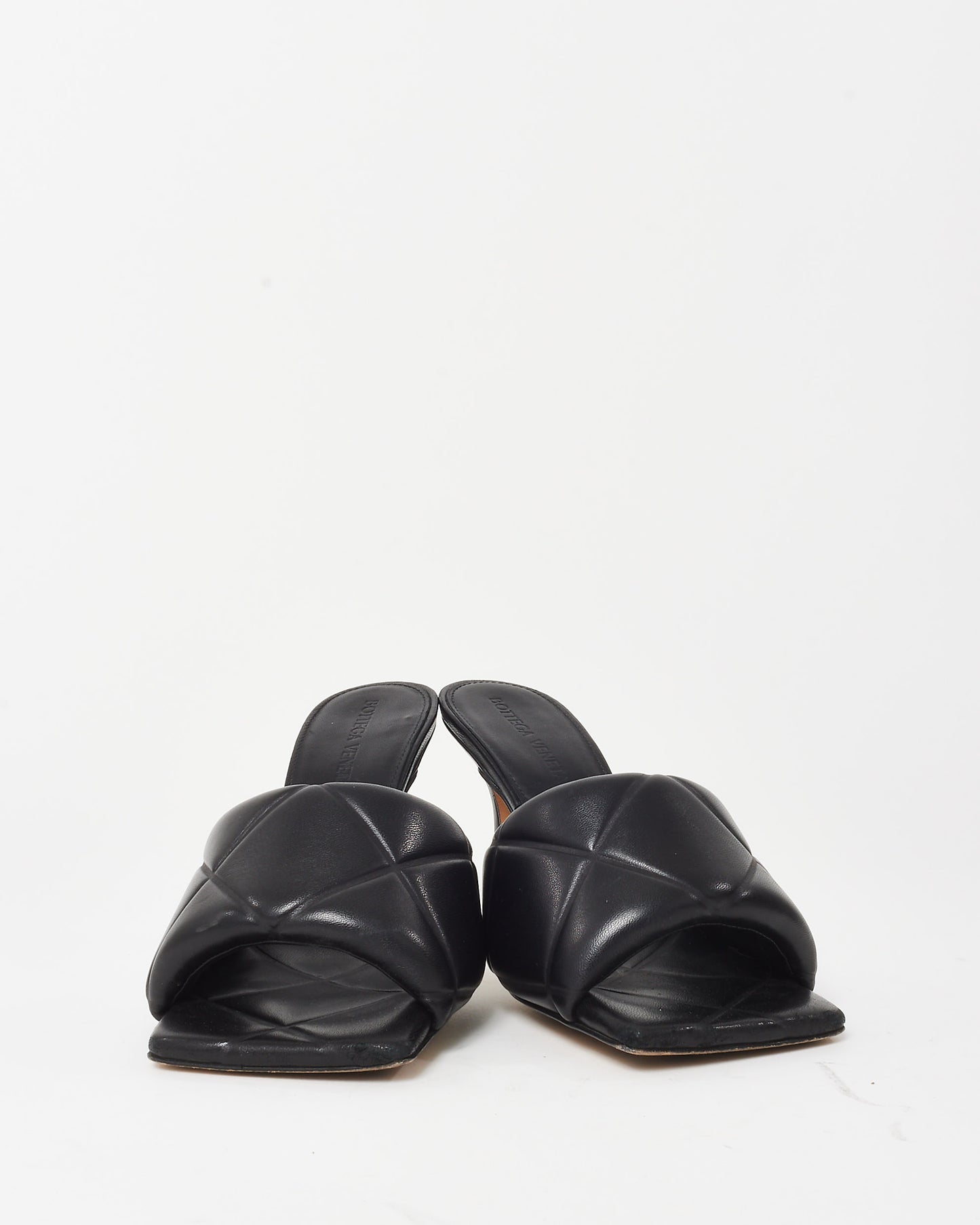 Bottega Veneta Black Intrecciato Leather Lido Sandals - 36