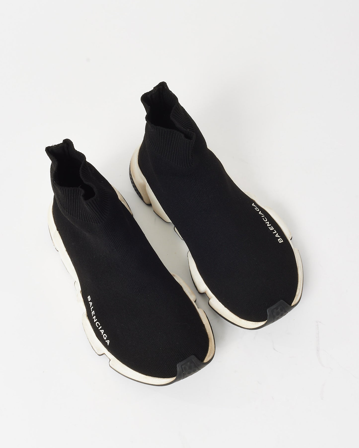 Balenciaga Black Knit Speed Racer Sneakers - 6