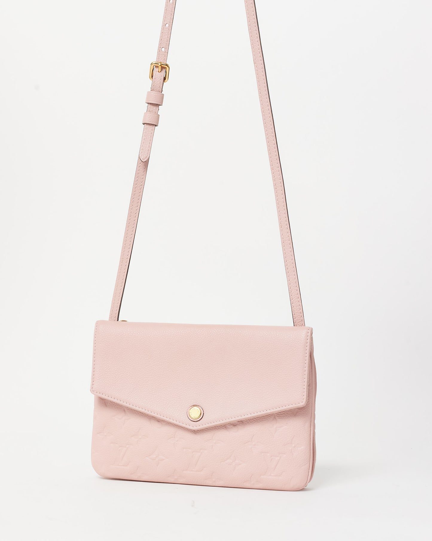 Louis Vuitton Pink (Rose Ballerine) Empreinte Leather Twice Crossbody Bag