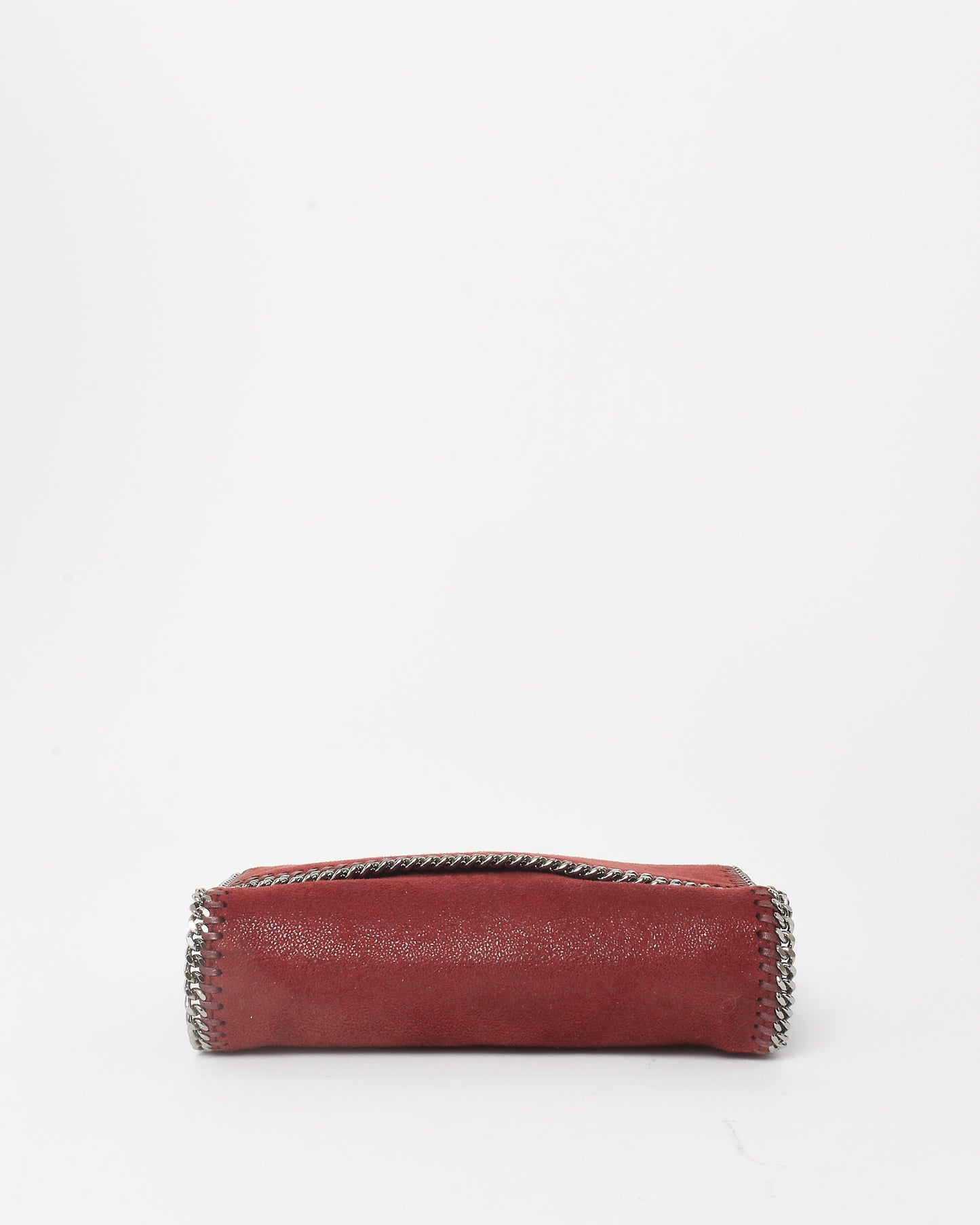 Stella McCartney Burgundy Suede Shaggy Deer Flap Chain Shoulder Bag