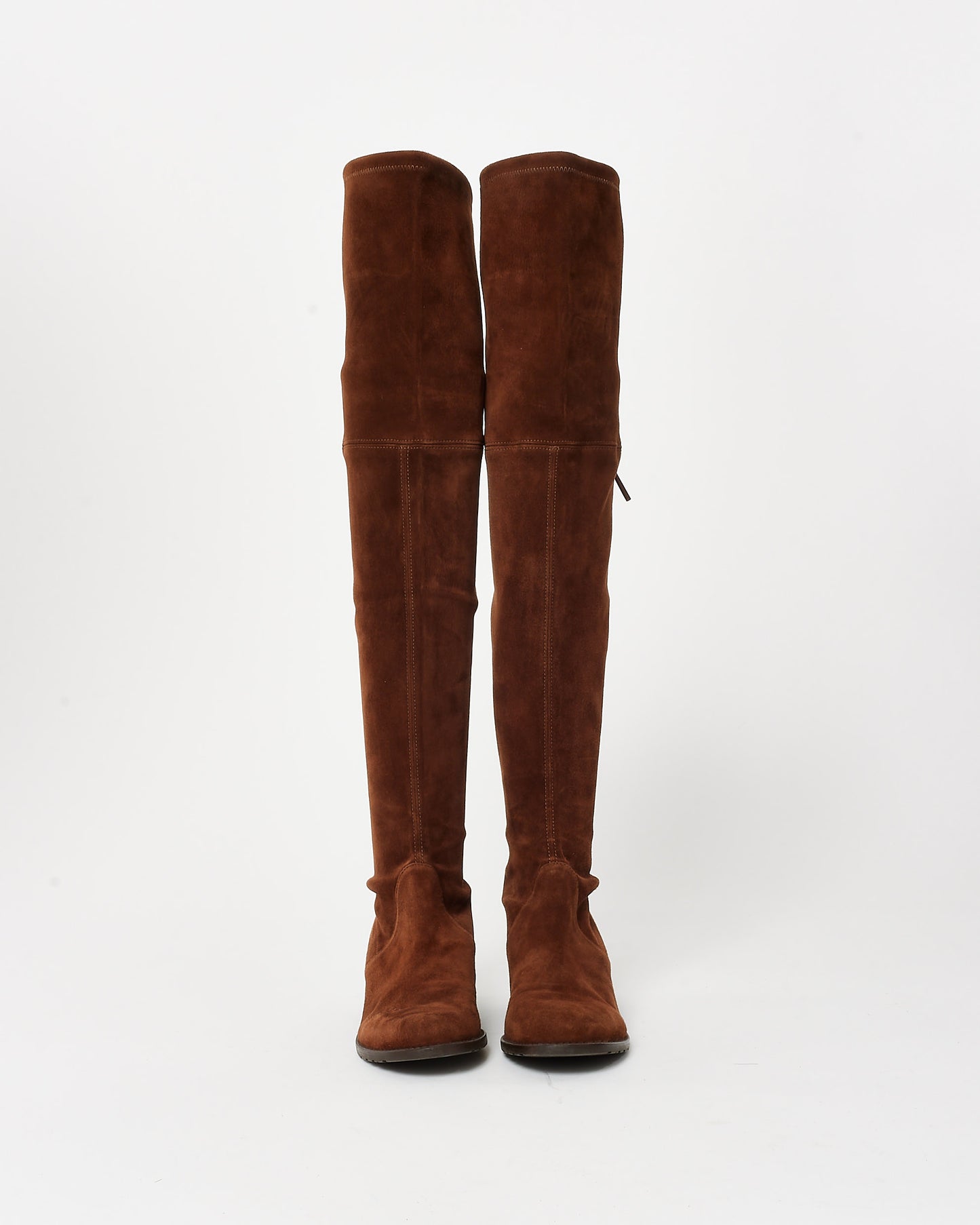 Stuart Weitzman Tan Suede OTK Lowland Boots - 5.5