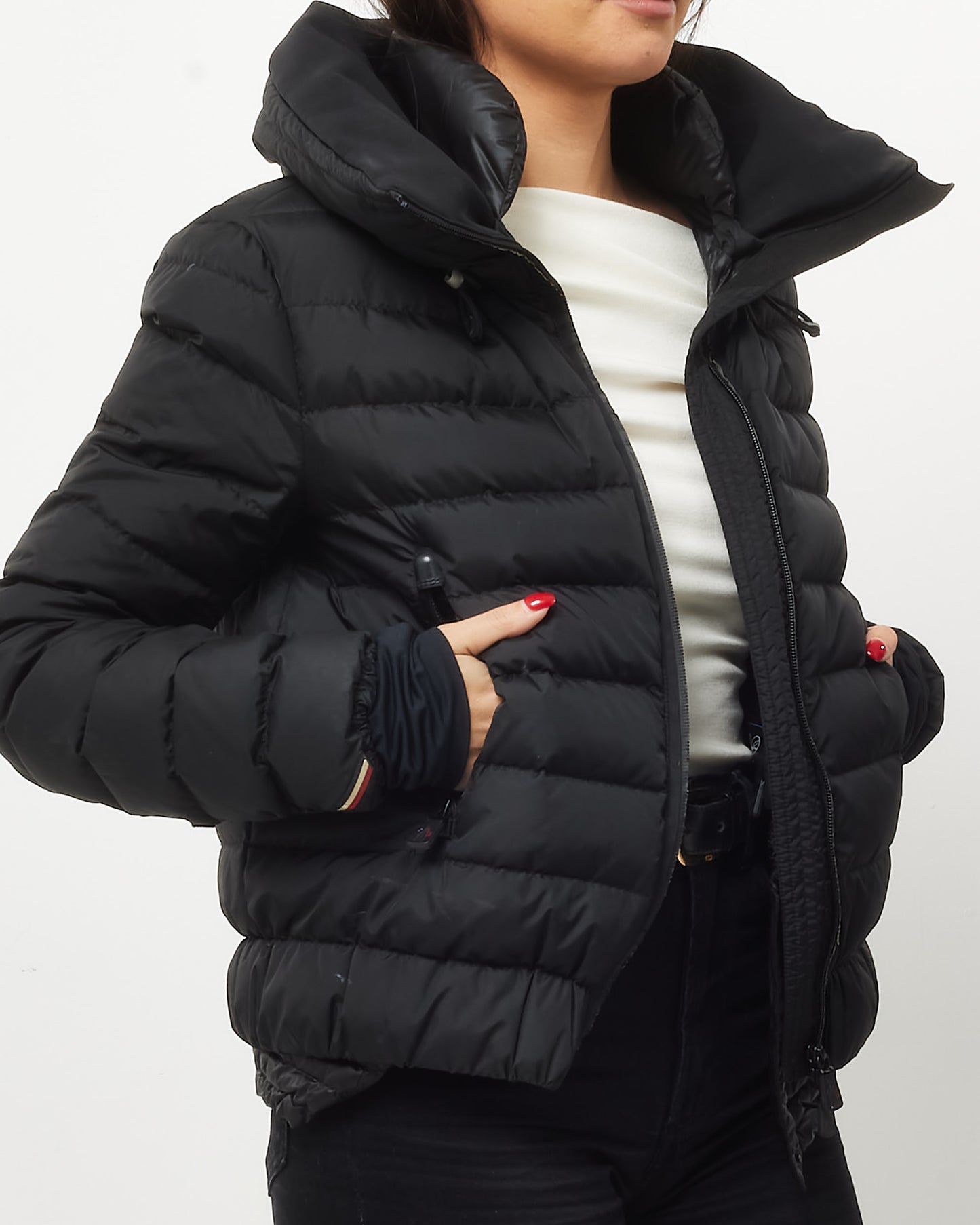 Moncler Black Down Vonne Short Jacket - 2