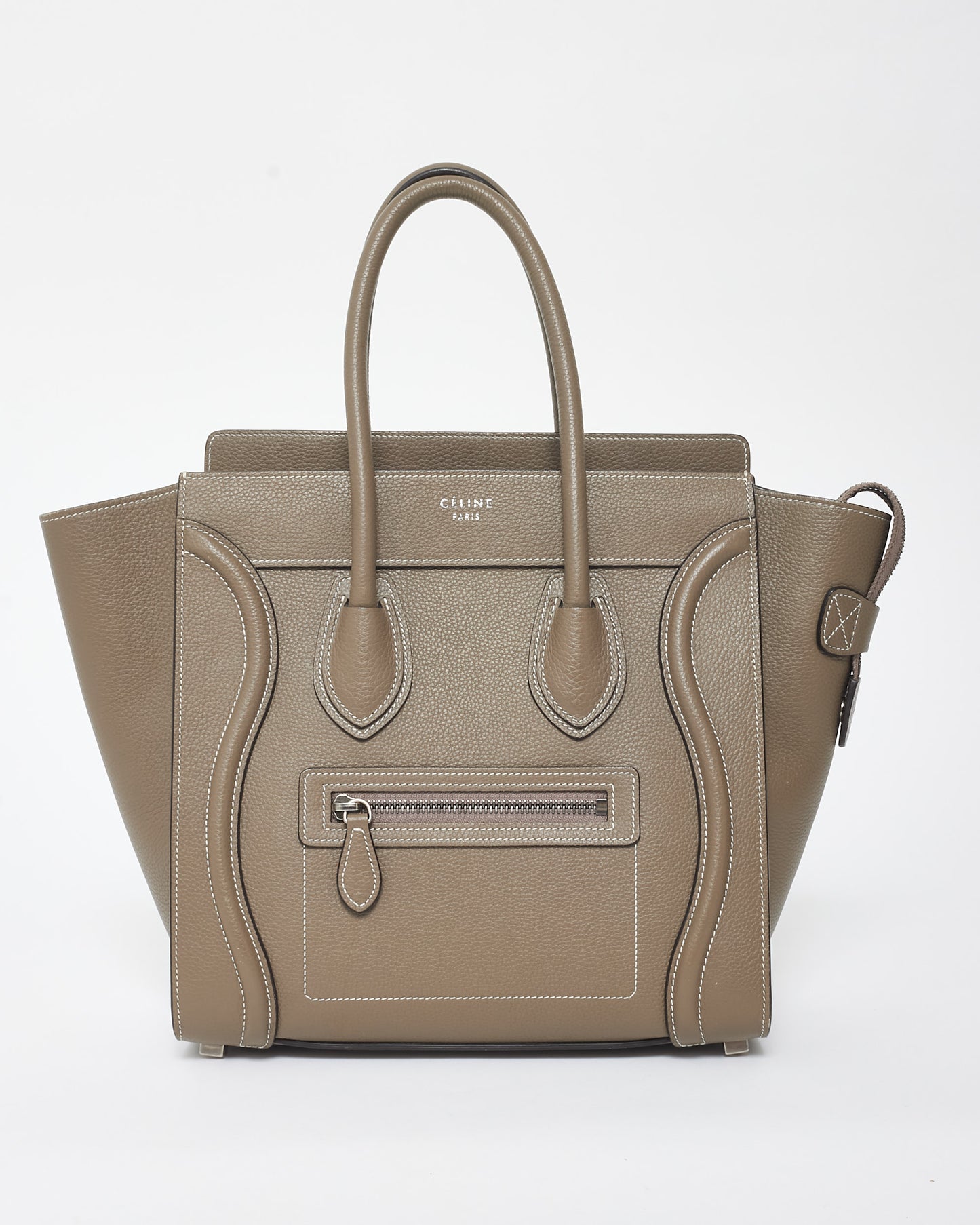 Celine Taupe (Souris) Leather Micro Luggage Tote