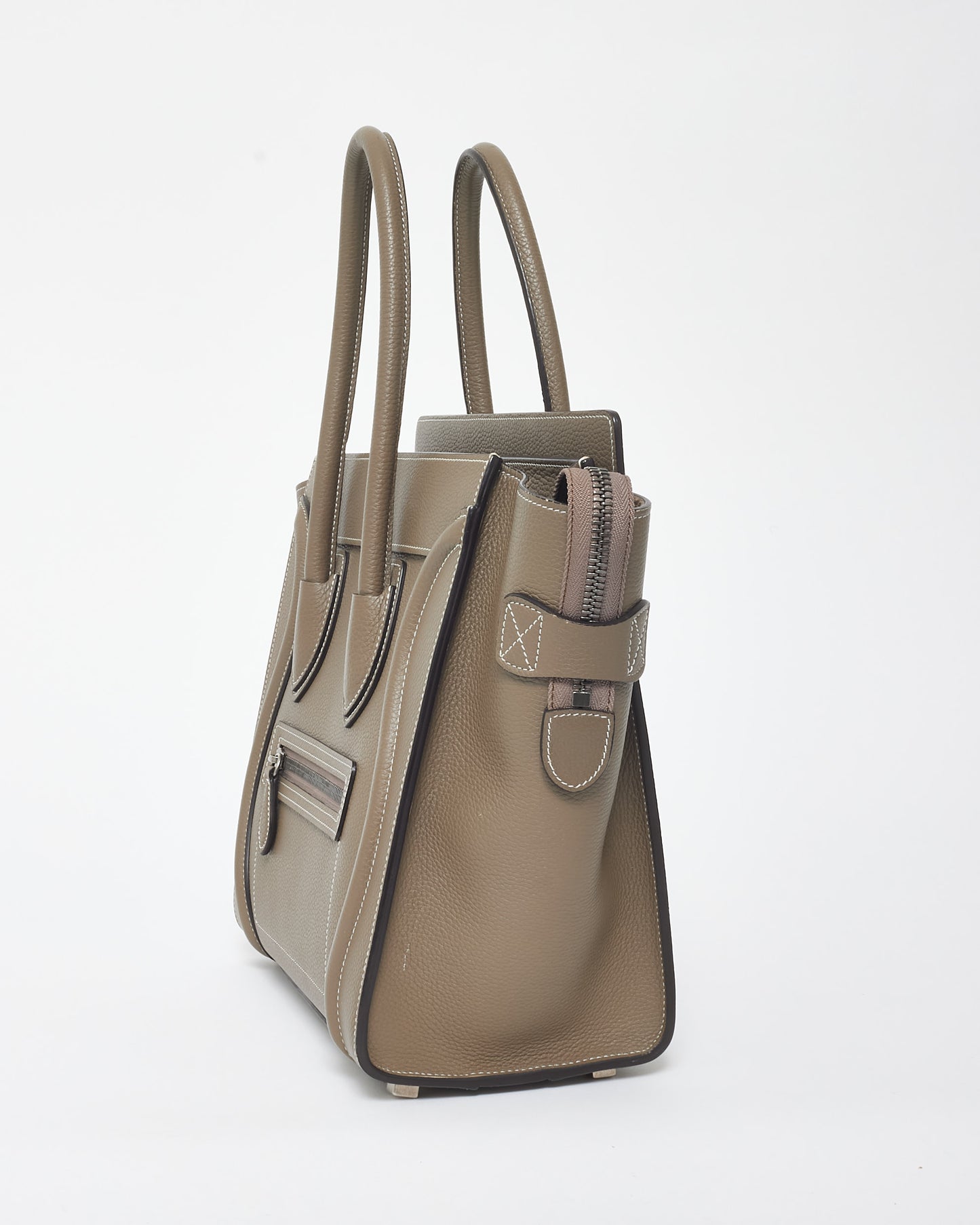 Celine Taupe (Souris) Leather Micro Luggage Tote