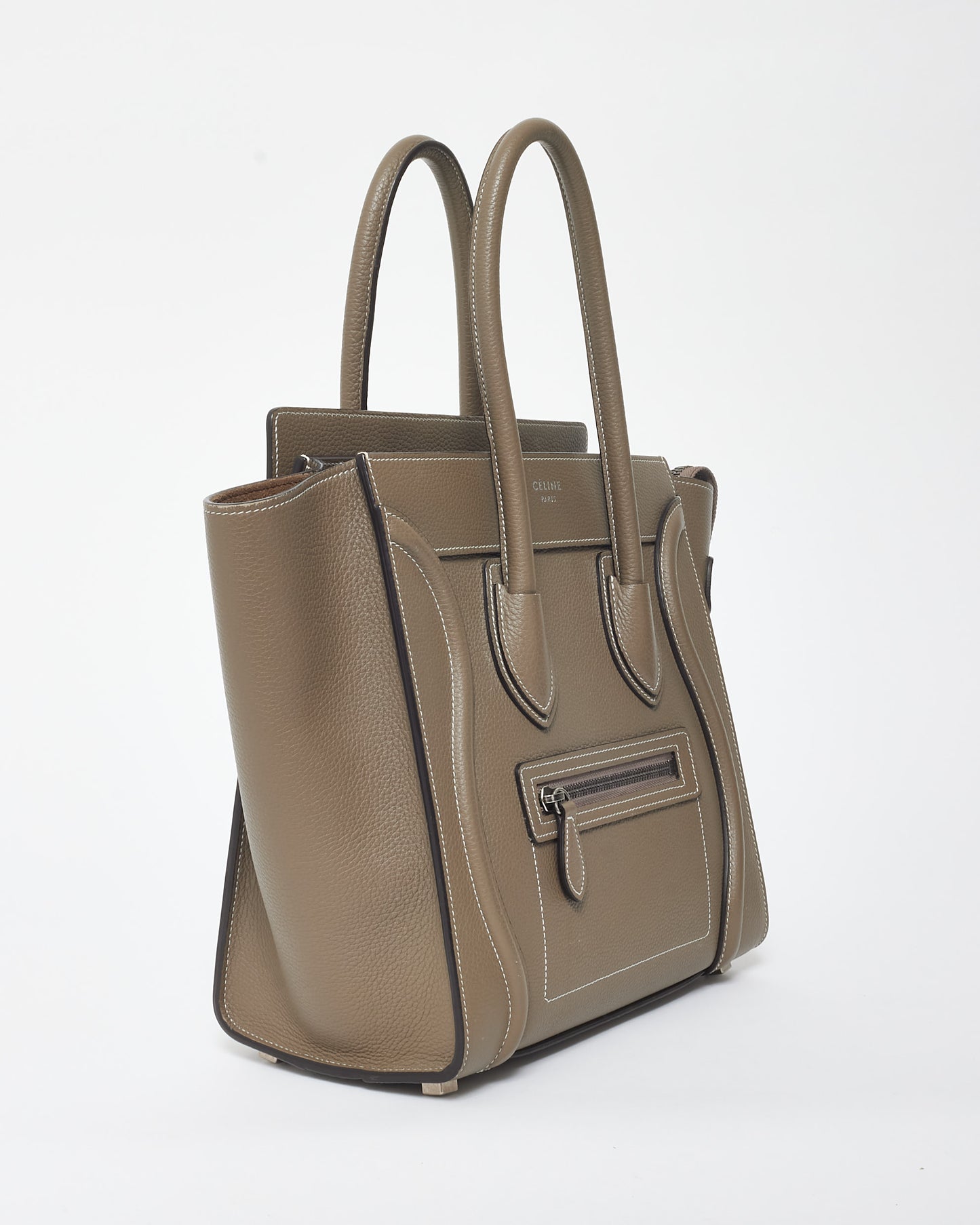 Celine Taupe (Souris) Leather Micro Luggage Tote