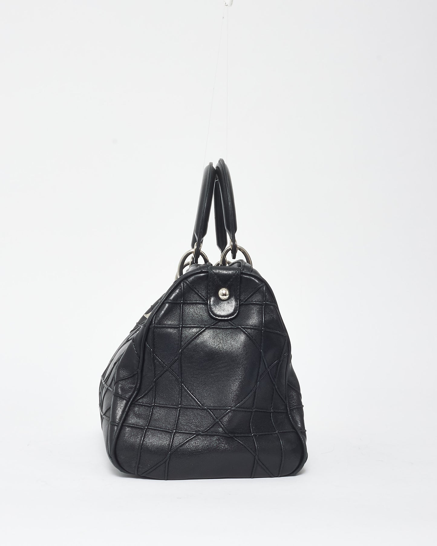 Dior Black Cannage Leather Granville Polochon Bag - NO STRAP