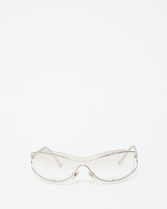 Chanel Vintage 4028 C.159/61 Clear Frame Shield Glasses