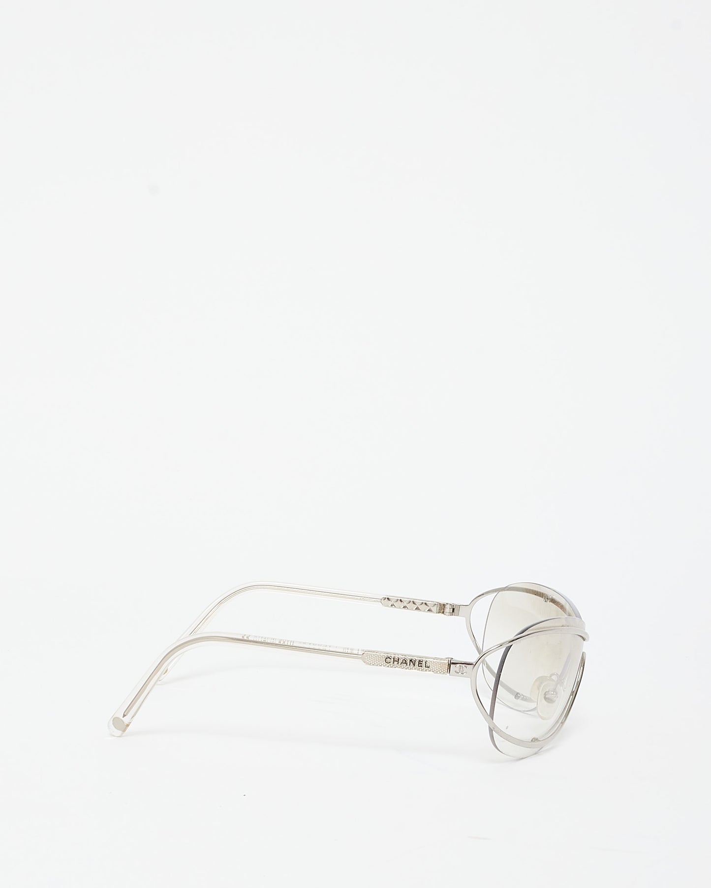 Chanel Vintage 4028 C.159/61 Clear Frame Shield Glasses