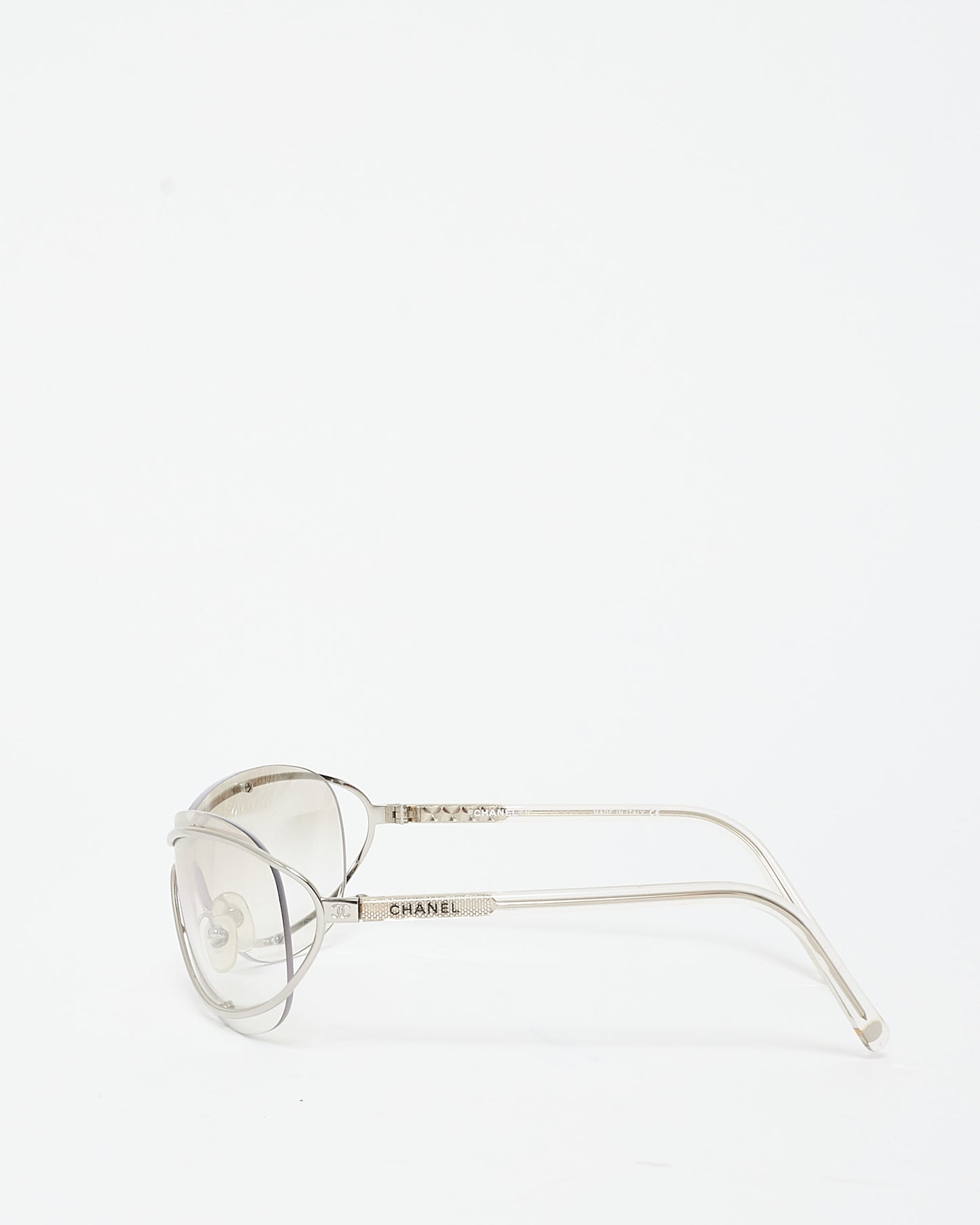 Chanel Vintage 4028 C.159/61 Clear Frame Shield Glasses