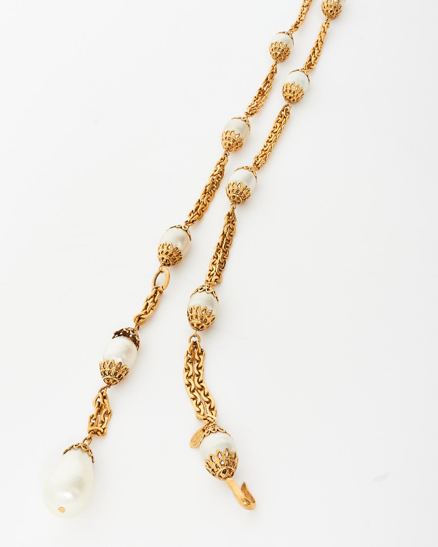 Chanel Vintage Gold 
Pearl Chain Belt