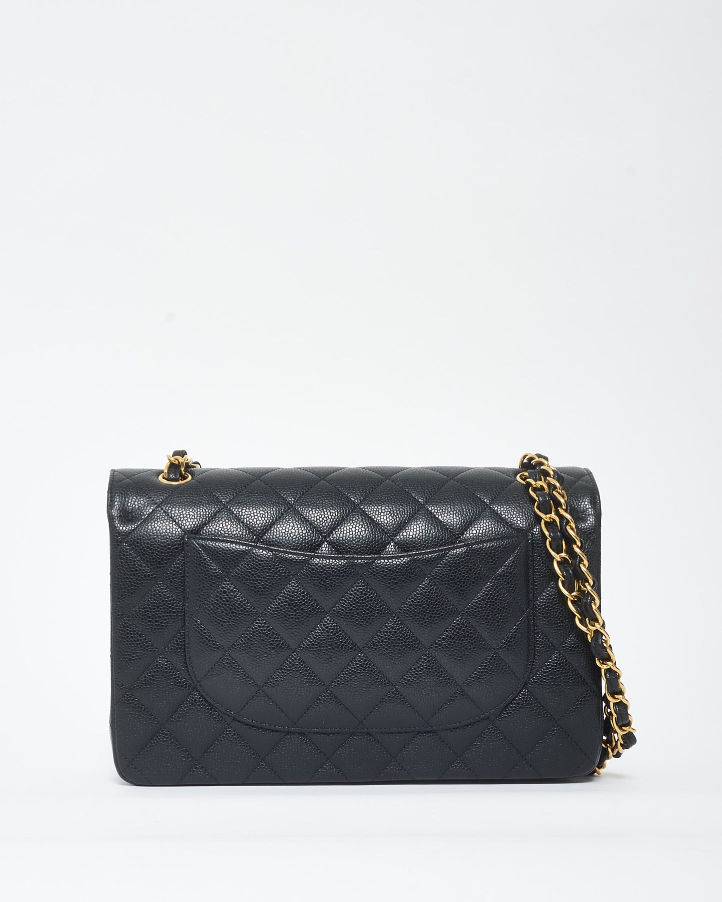 Chanel Black Caviar Leather GHW Jumbo Classic Double Flap Bag