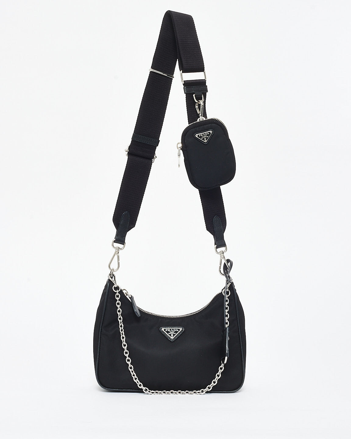 Prada Black Nylon Re Edition 2005 Crossbody Bag