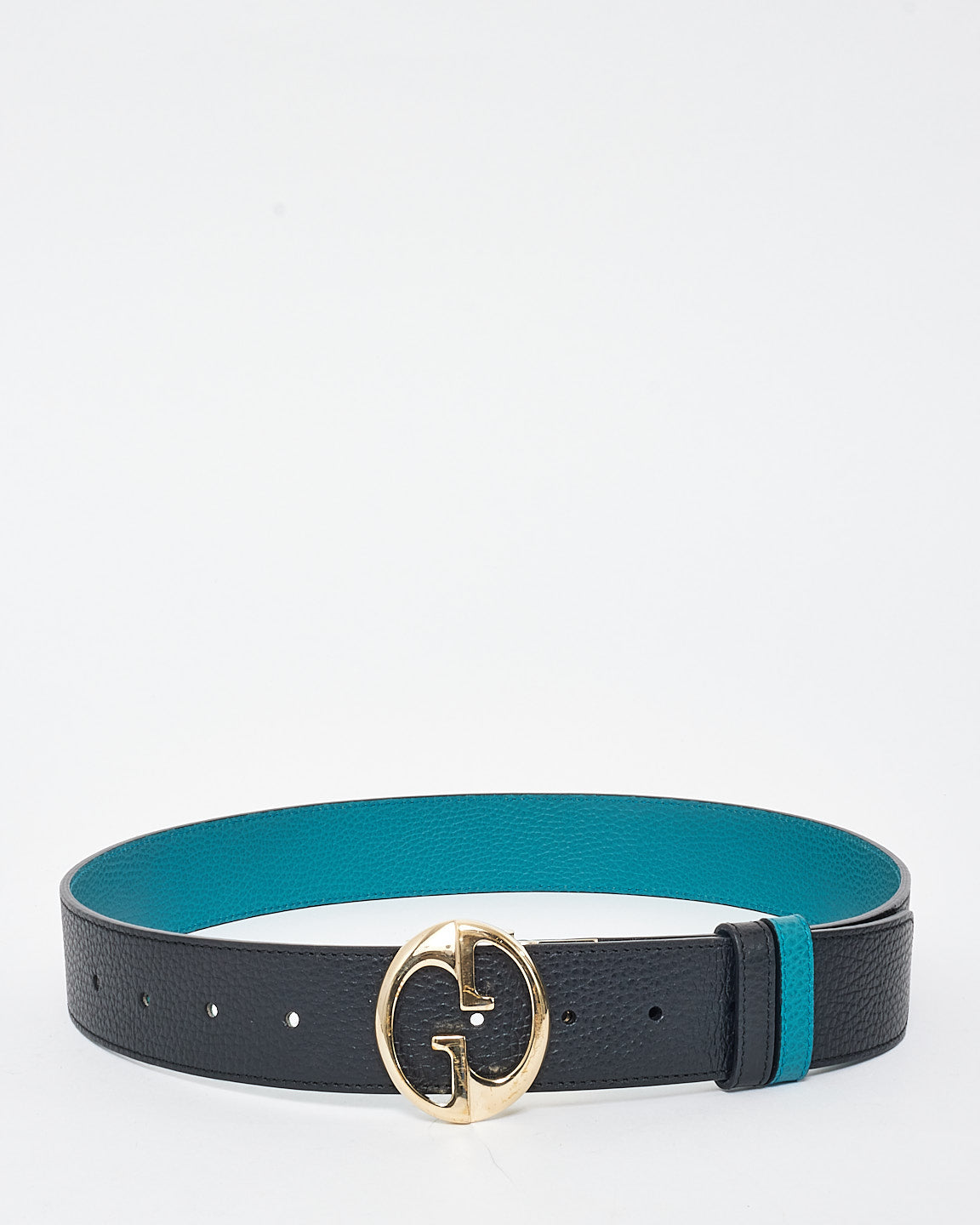 Gucci Light 
Dark Blue Reversible Belt - 90/36