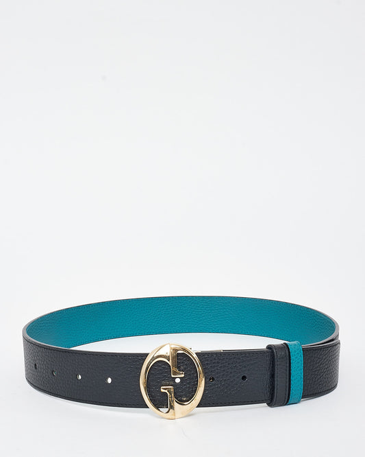 Gucci Light 
Dark Blue Reversible Belt - 90/36