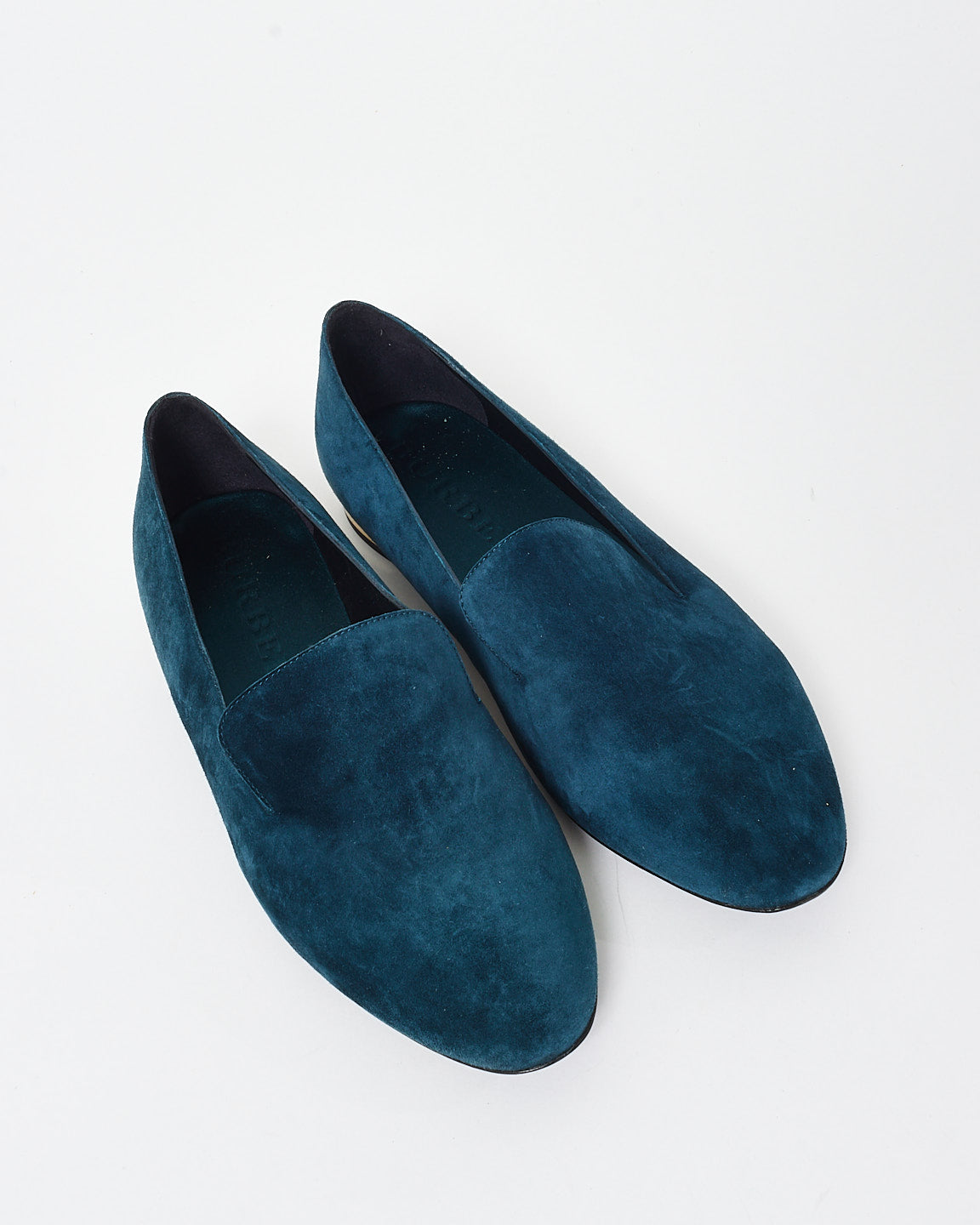 Burberry Blue Suede London Essentials Mormont Loafer - 38.5