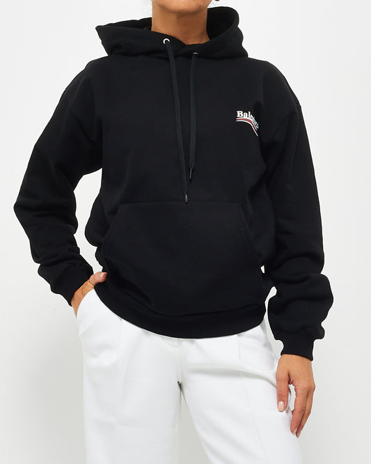 Balenciaga Black White 
Red Logo Hoodie - XS