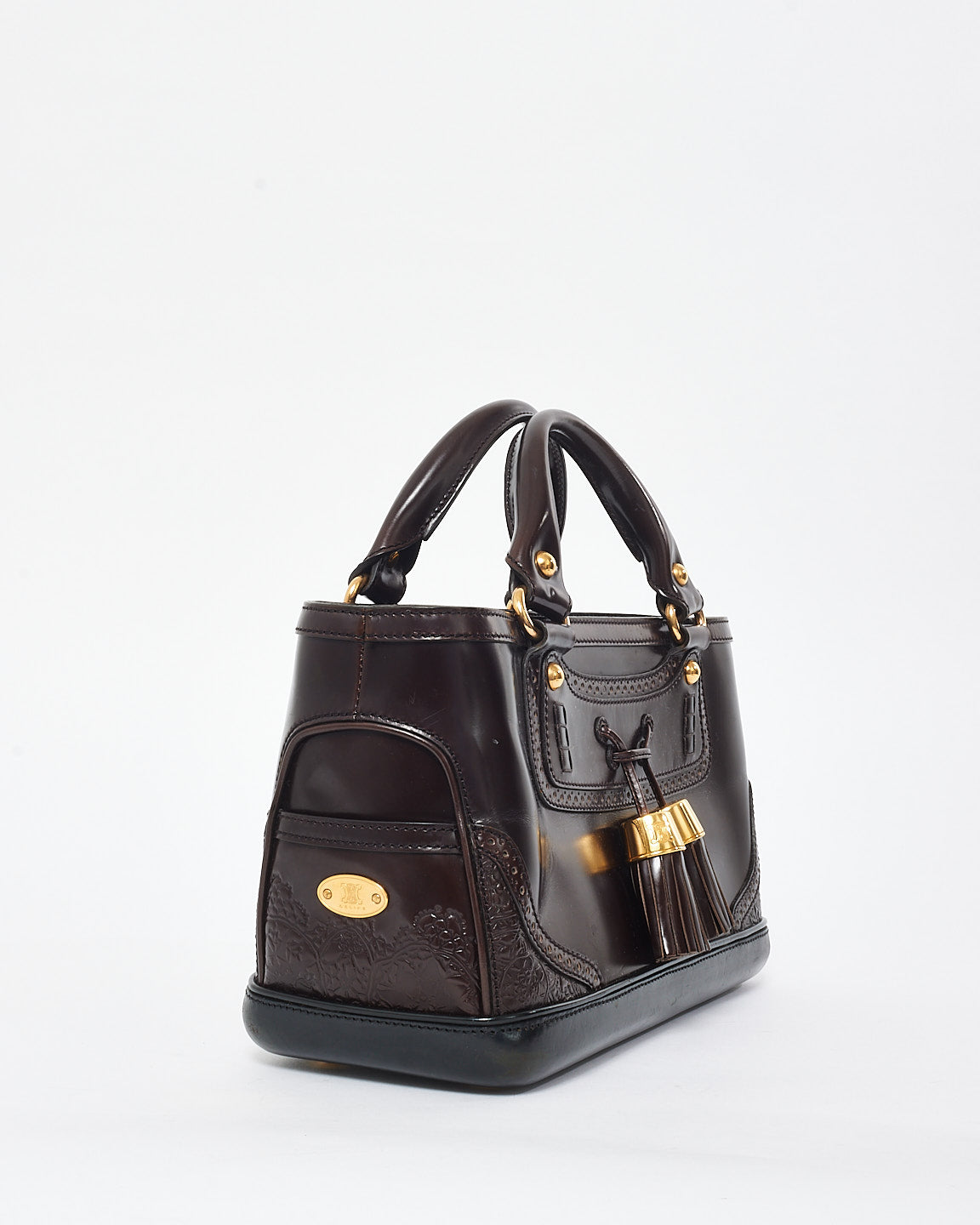 Celine Vintage Dark Brown Leather Boogie Bag