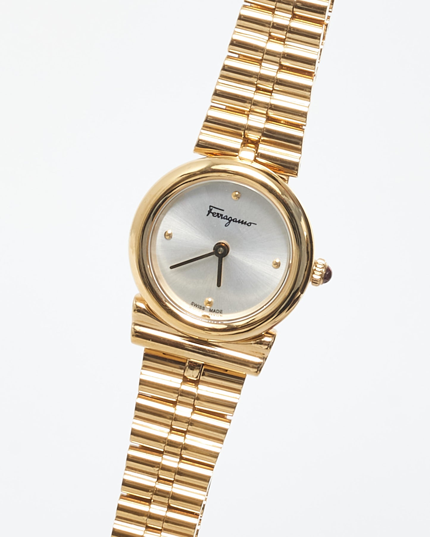 Salvatore Ferragamo Gold Gancini 30MM Horizontal Watch