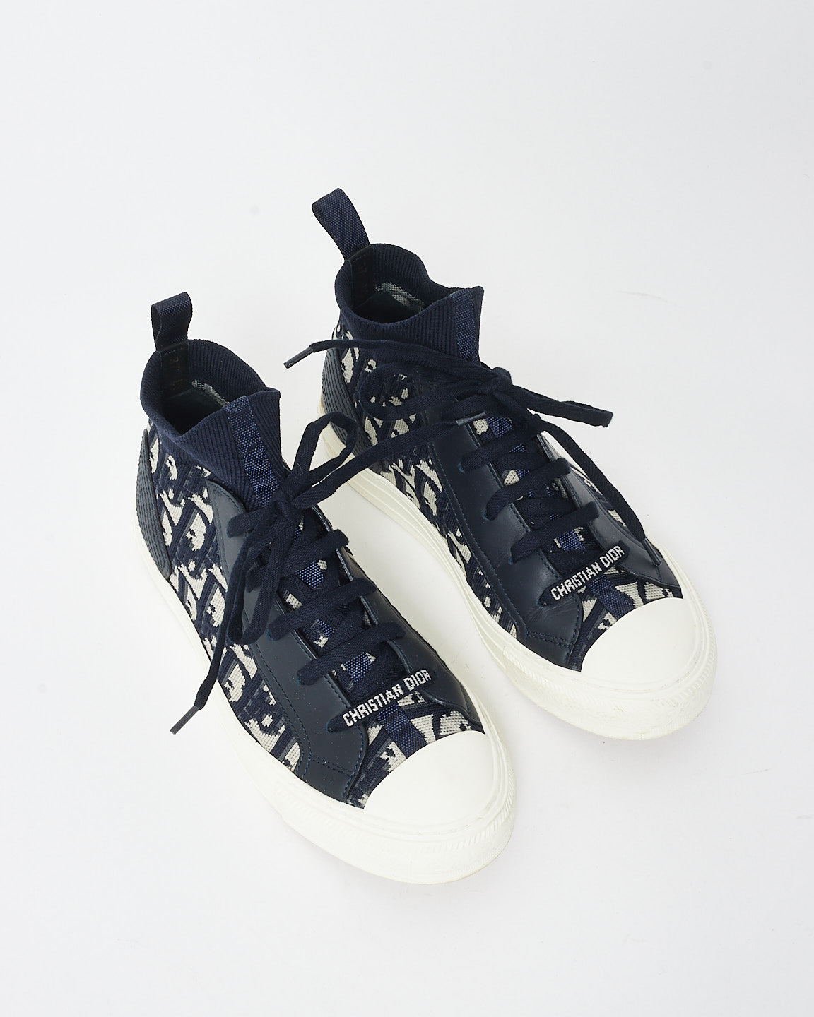 Dior Navy Blue Knit Oblique Walk
N
Dior High Top Sneakers - 37